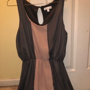 Grey and pink sleeveless dress